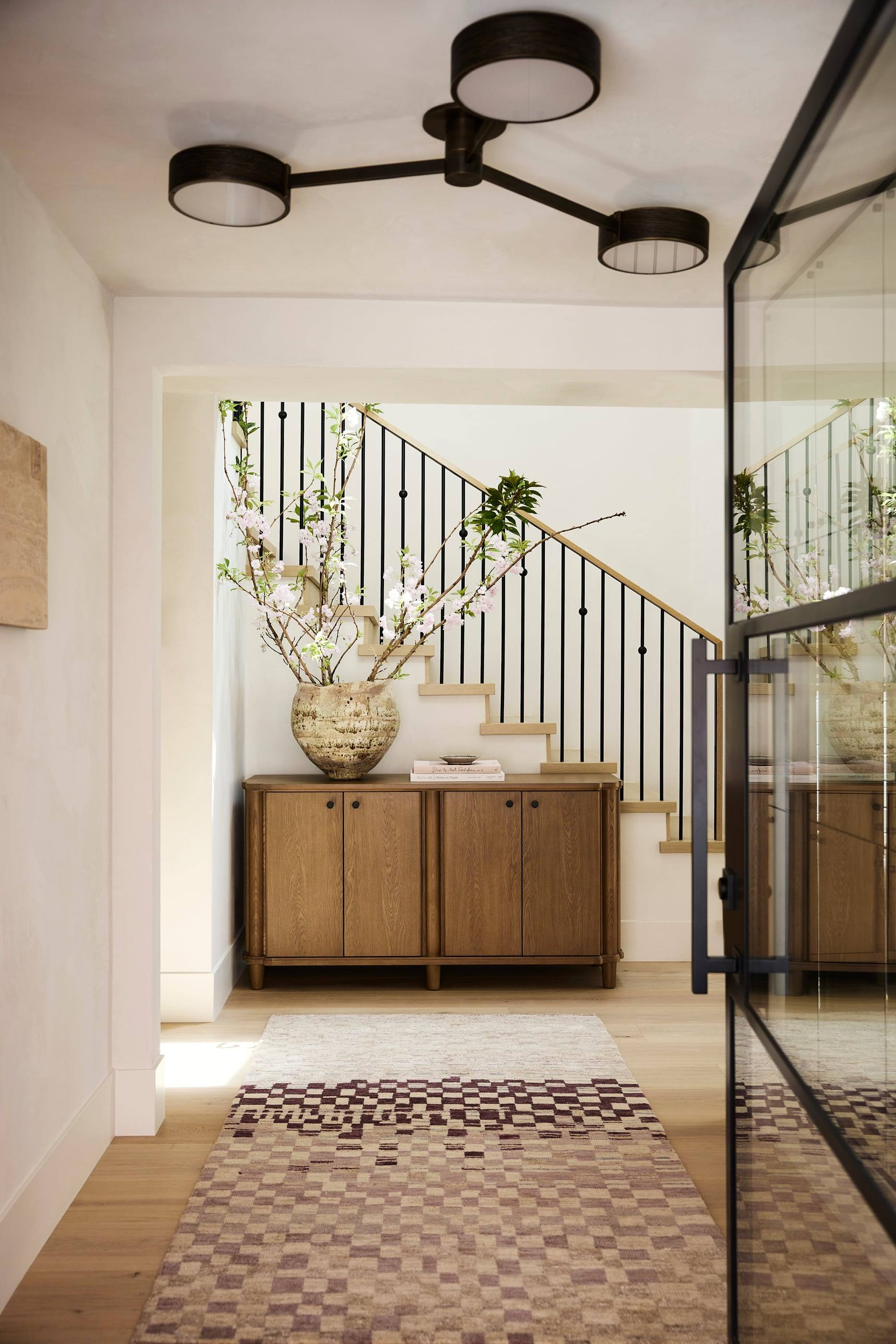 Entry with an oak console